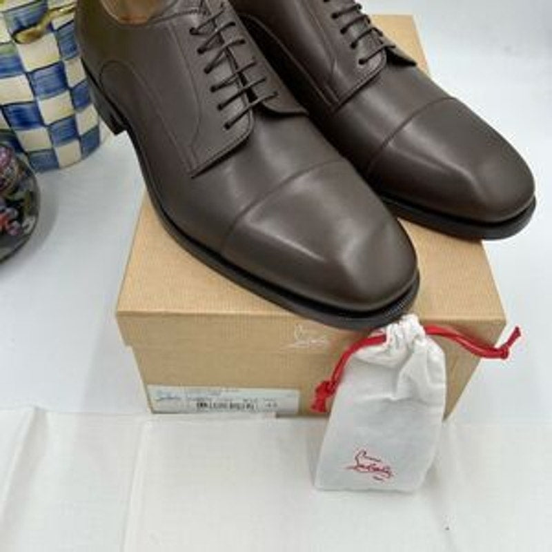 Men's Christian Louboutin cotomale Leather Oxford, size 46 made in Italy