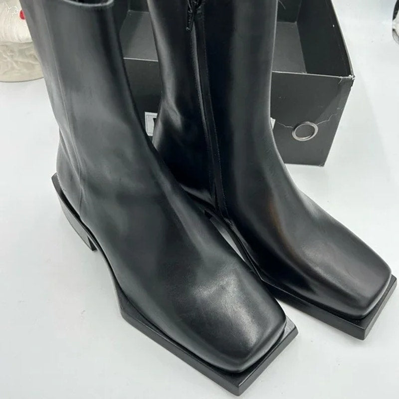 Men's SUNNI SUNNI Reese block heel boots size 9, made in Portugal