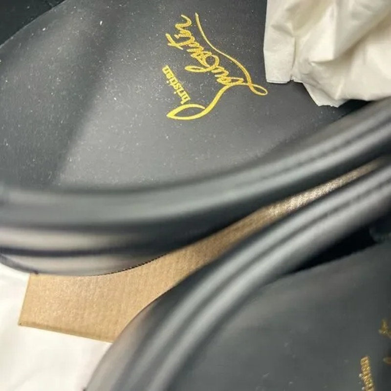 Men's Christian Louboutin, Louis Jr, spikes Orlato flat sneakers size 42 Italy