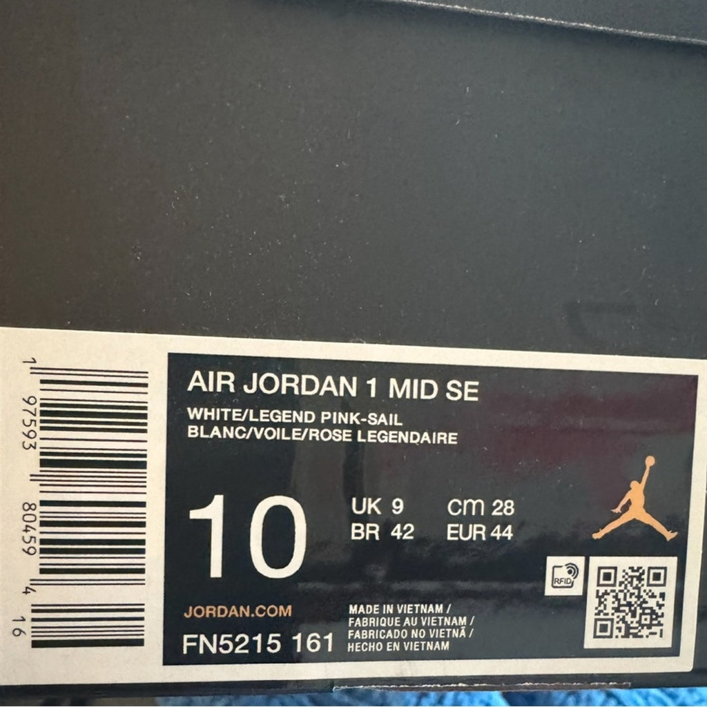 DS AIR JORDAN 1 MID SE "LEGEND PINK" SNEAKERS MENS SZ 10
Style Code: FN5215-161