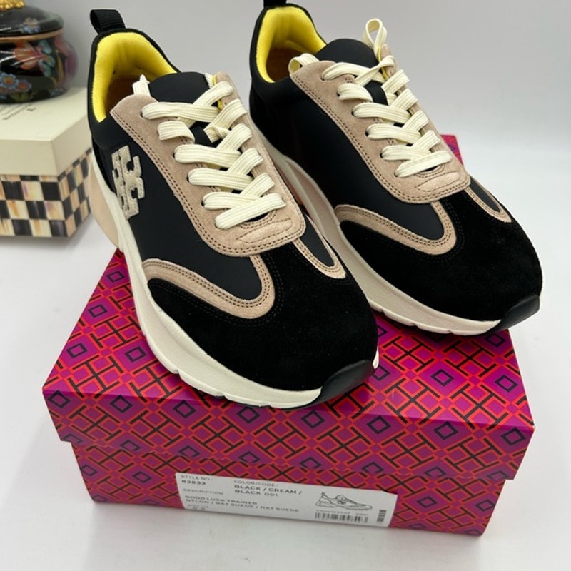 Women's Tory Burch good luck trainer sneakers size 9.5