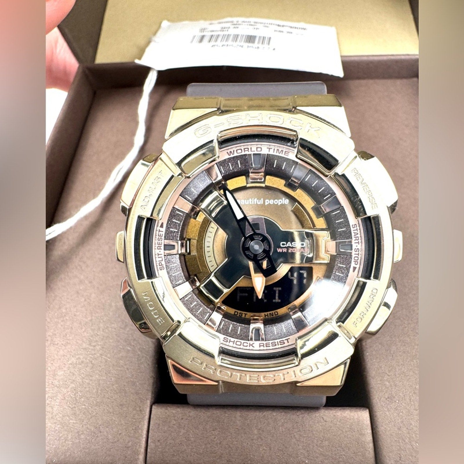 Casio G-Shock x Beautiful People GM-S110BP-5AJR Brown Analog-Digital Watch NIB