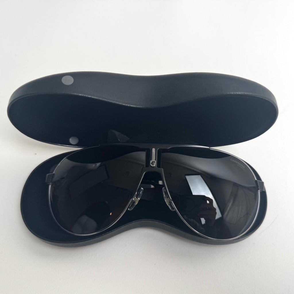 Porsche Carrera, sunglasses polarized with silver frames and black accent NWT’s