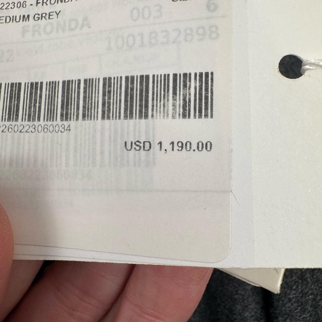 MaxMara Charcoal Wool Blend Fabric