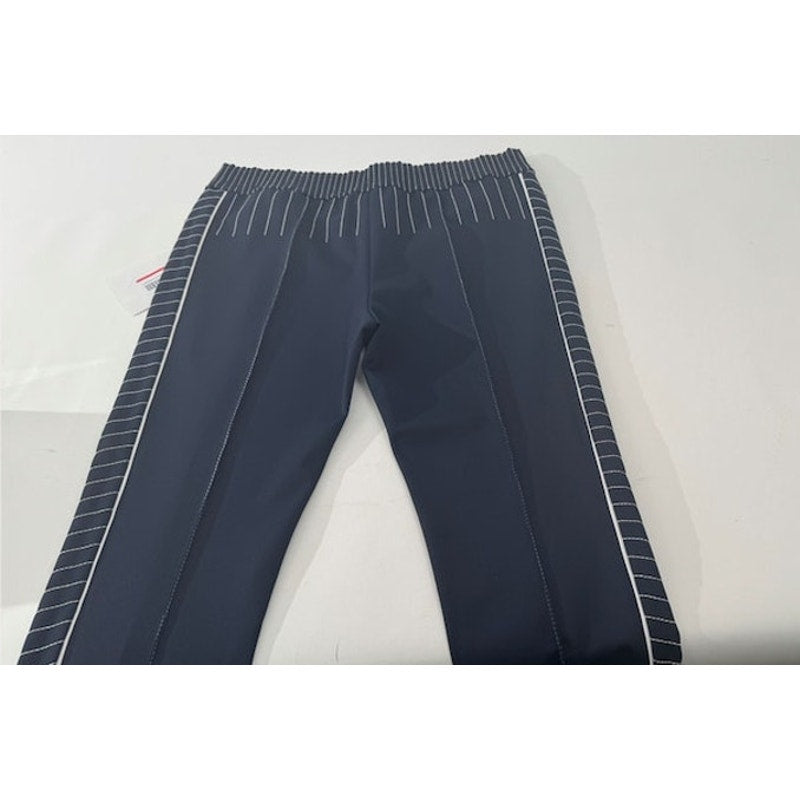 Women's Valentino Navy Blue & White NWT High Waist Drawstring Pants Size 44