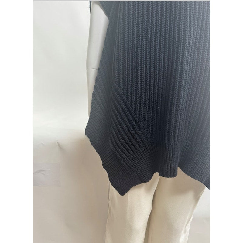 Alexander Wang NWT Black Asymmetrical Knit Mini Dress Sweater Size S