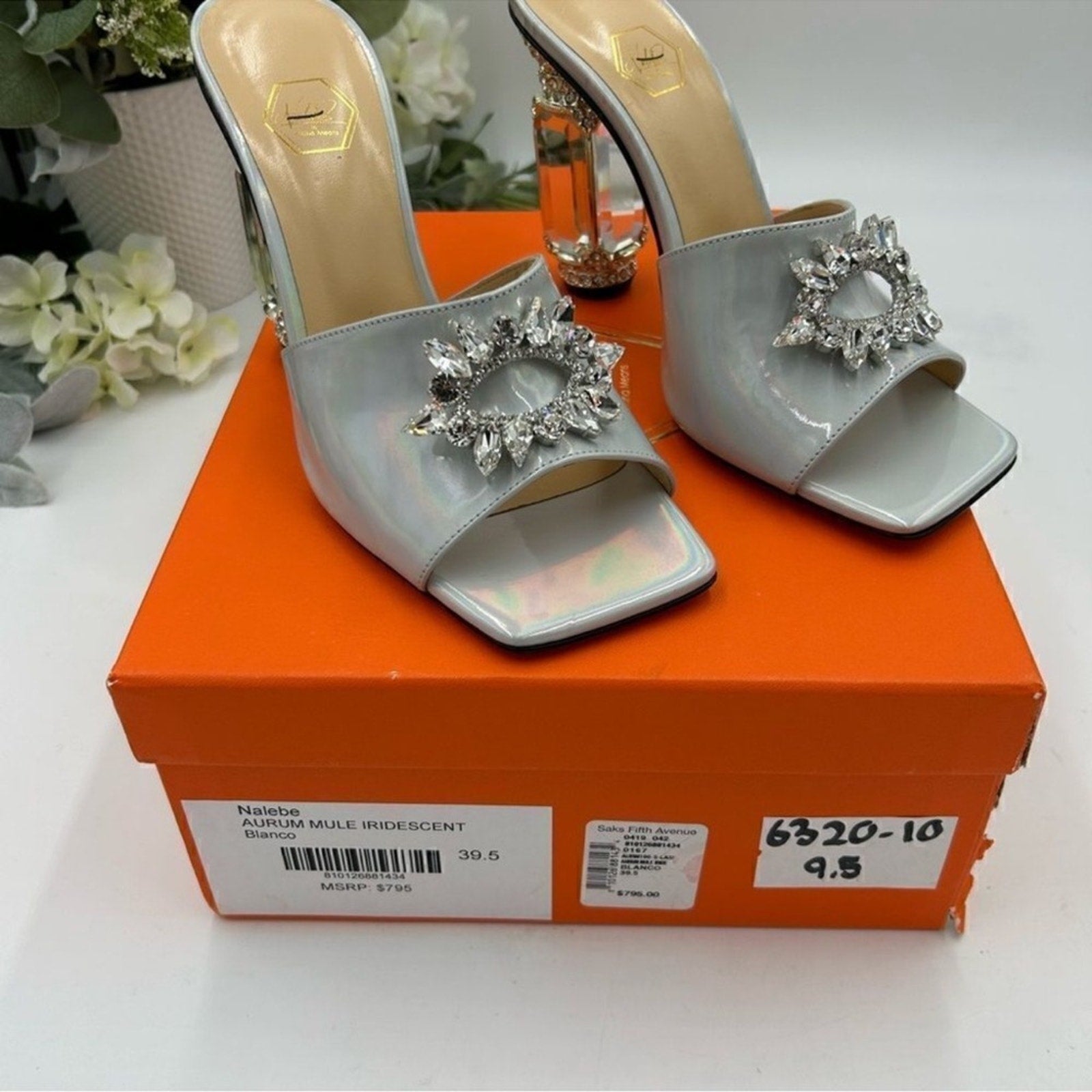 Women's Nalebe diamanté iridescent mule 
Size 39.5 
Made in Italy
Size: 9.5