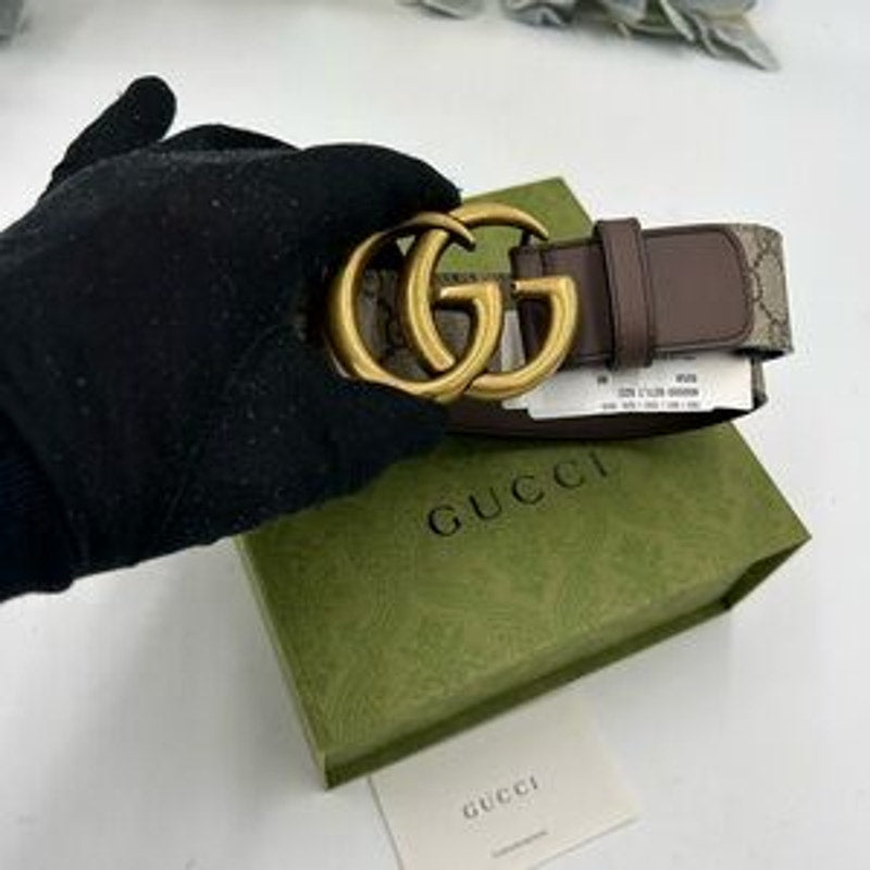 Unisex Gucci GG Marmont, Supreme leather/canvas belt size 80 cm/32 inches
