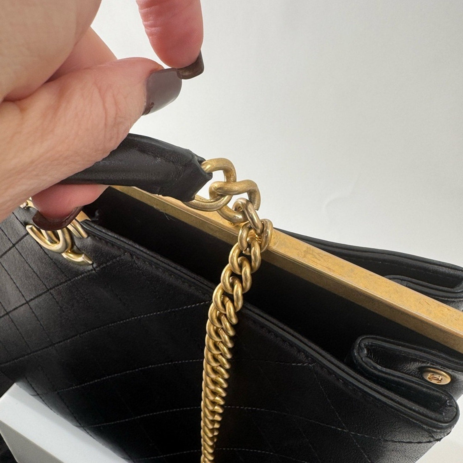 Chanel Coco Luxe with adjustable strap and gold hardware dual large pockets