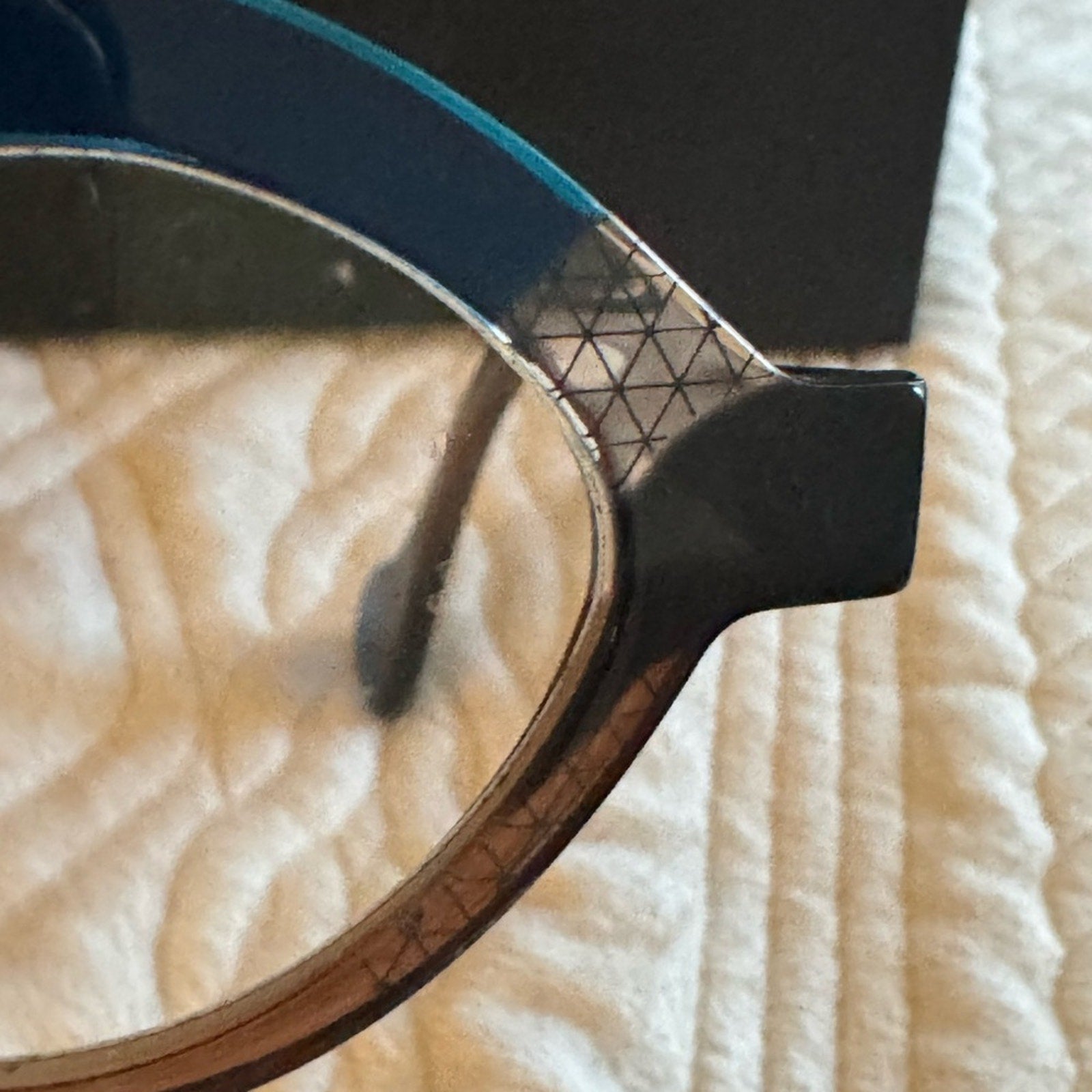 Anne et Valentin Blue and Brown and cross hatch handmade gorgeous frames