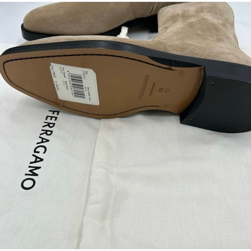 Men’s Salvatore Ferragamo suede Gerald ankle boots size 8.5 EE made in Italy