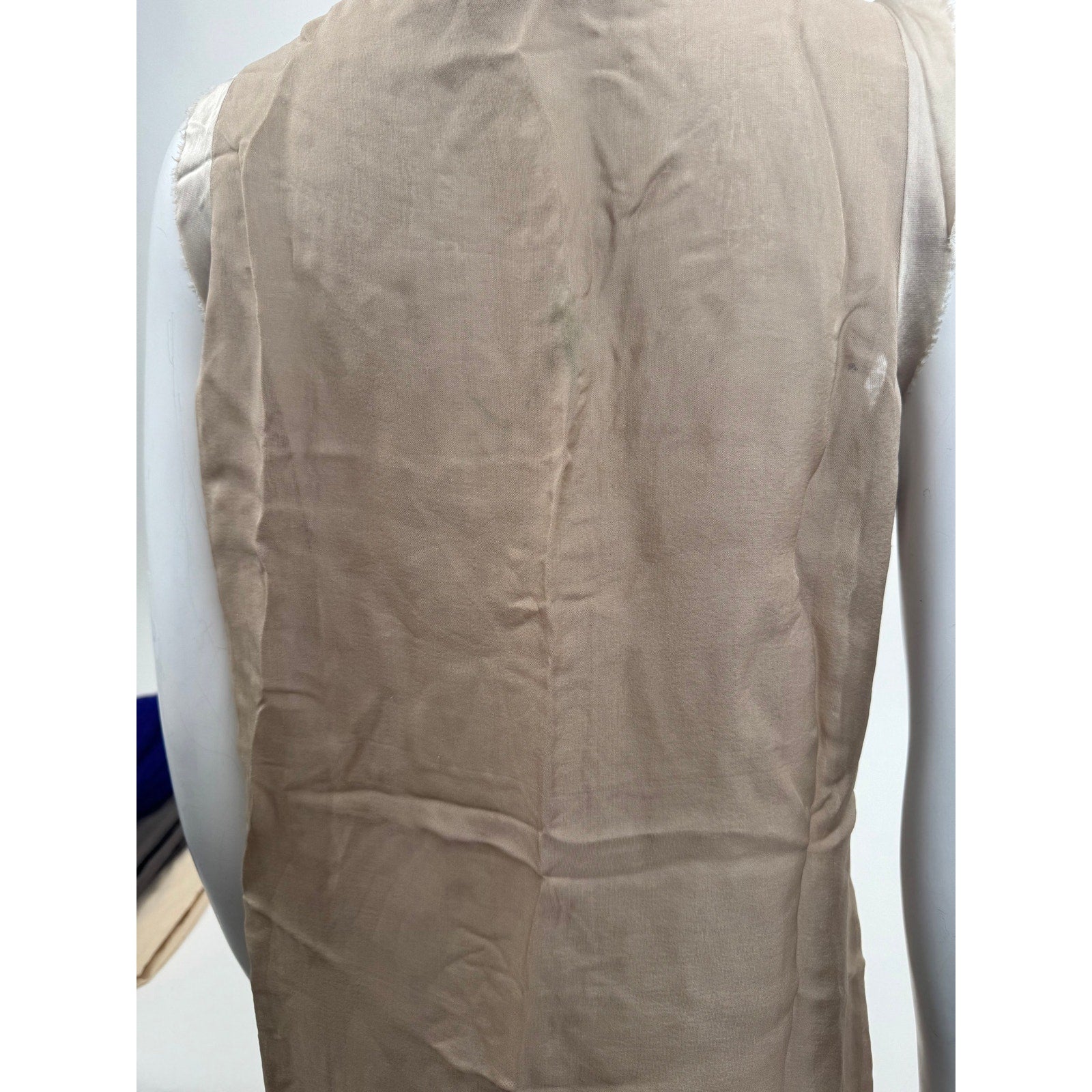 Schumacher Women's Beige Silk Top Size Medium Fits Like A Large