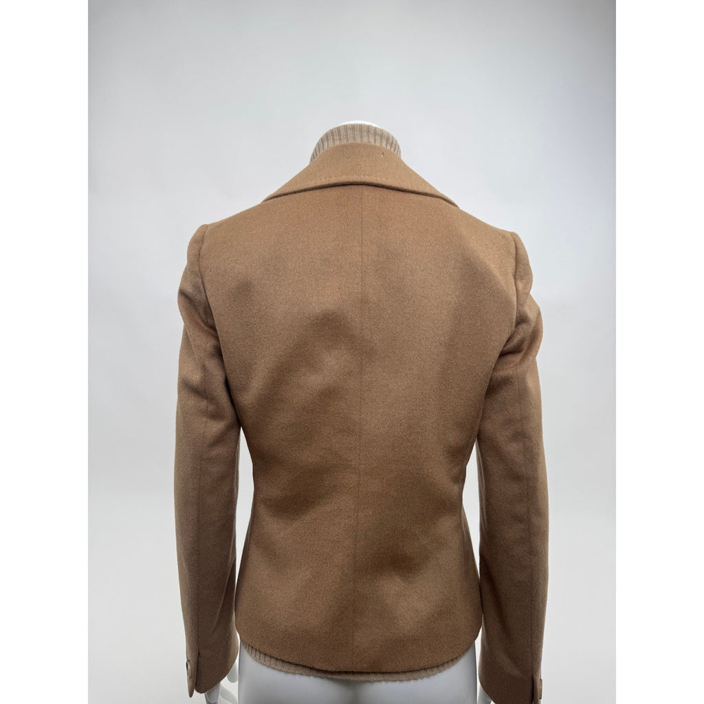 Max Mara Cashmere Notch Collar Blazer Jacket – Size 8 – Horn Toggle Closure