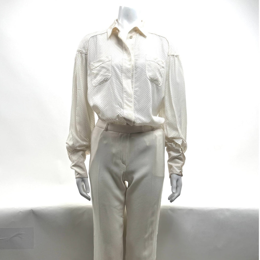 Fendi NWT 100% Silk Button Down Shirt Size IT 42 / US 4