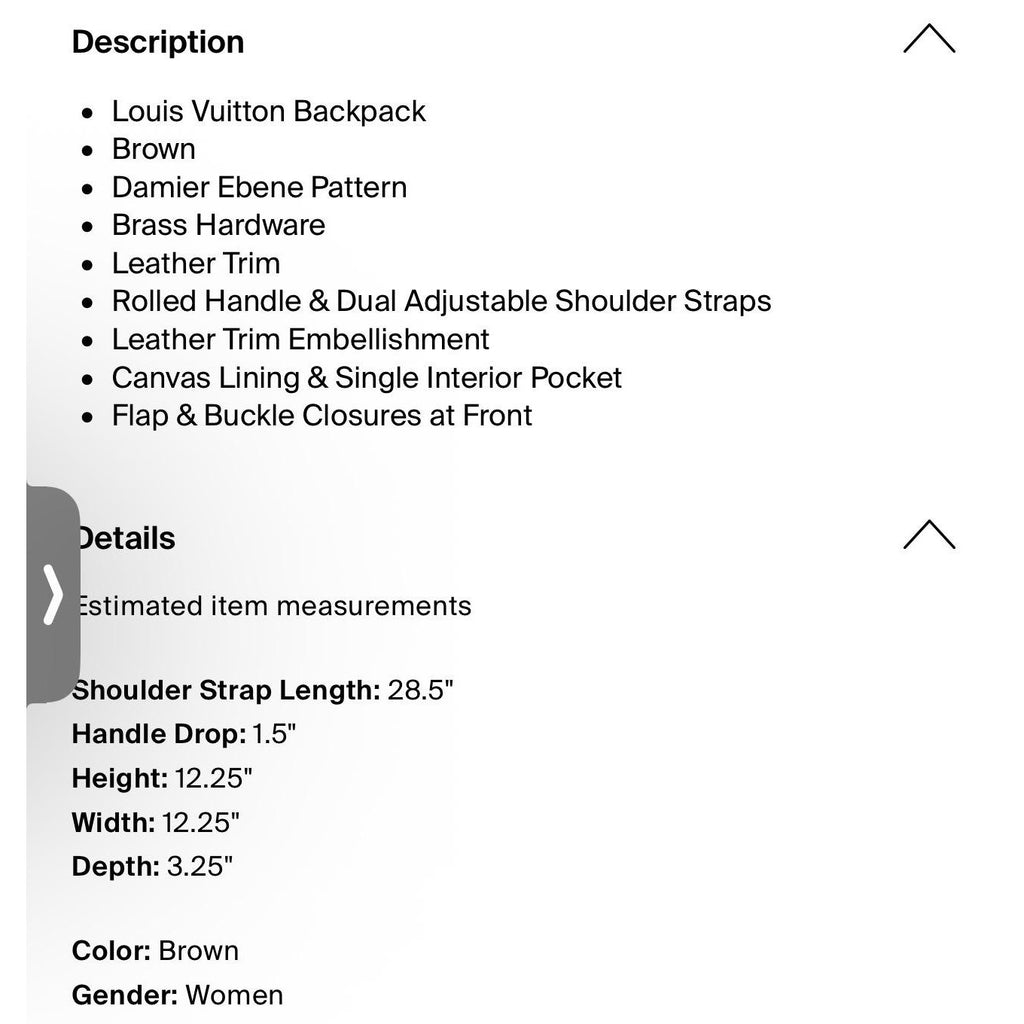 Louis Vuitton Damier Ebene Mini Montsouris Backpack