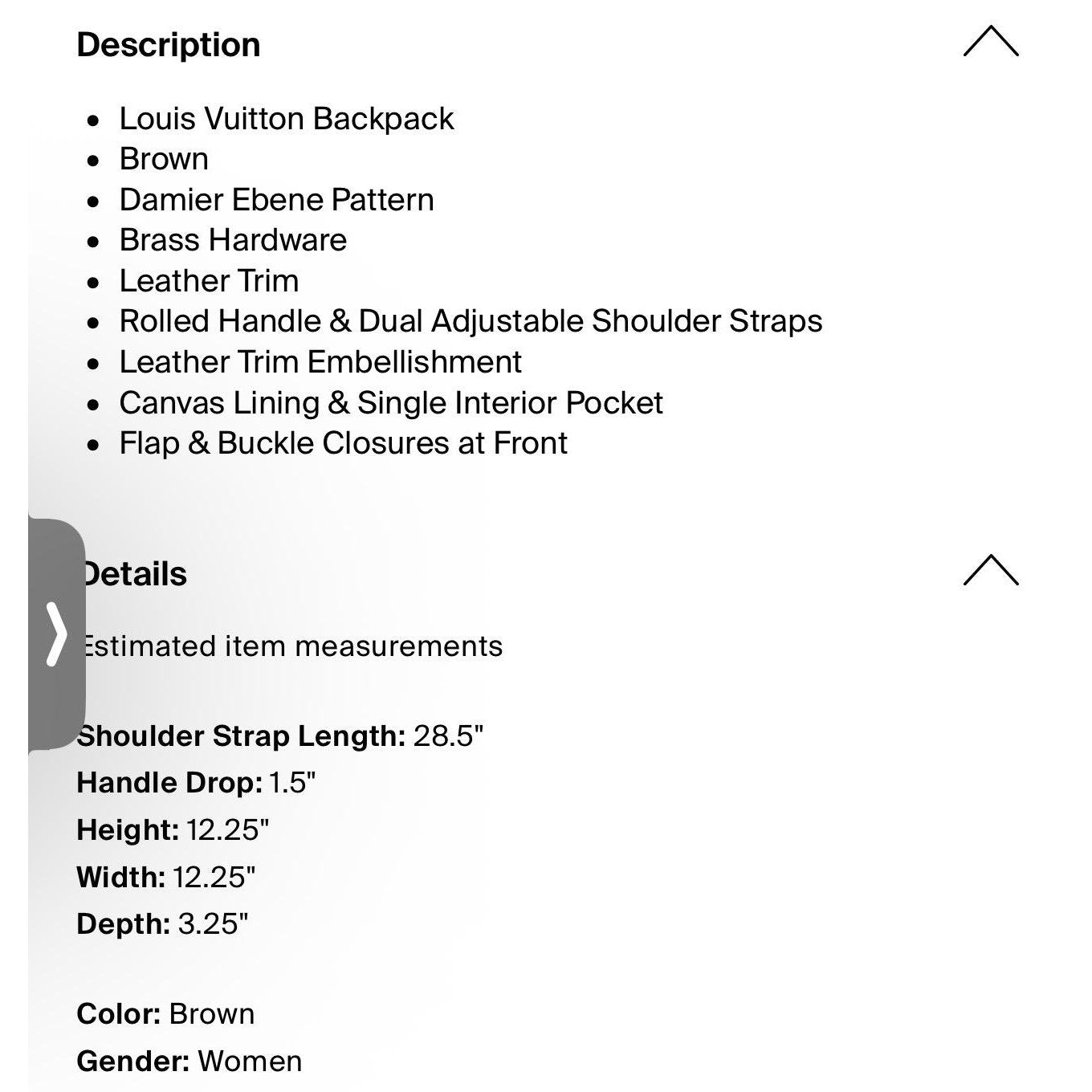 Louis Vuitton Damier Ebene Mini Montsouris Backpack