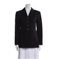 Hermes Women's Black 100% Wool Blazer Jacket Size FR 40 / US 8