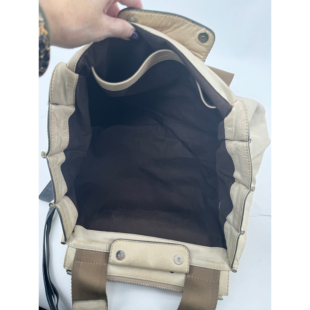 Chloe Cream Suede Leather Hobo Bag