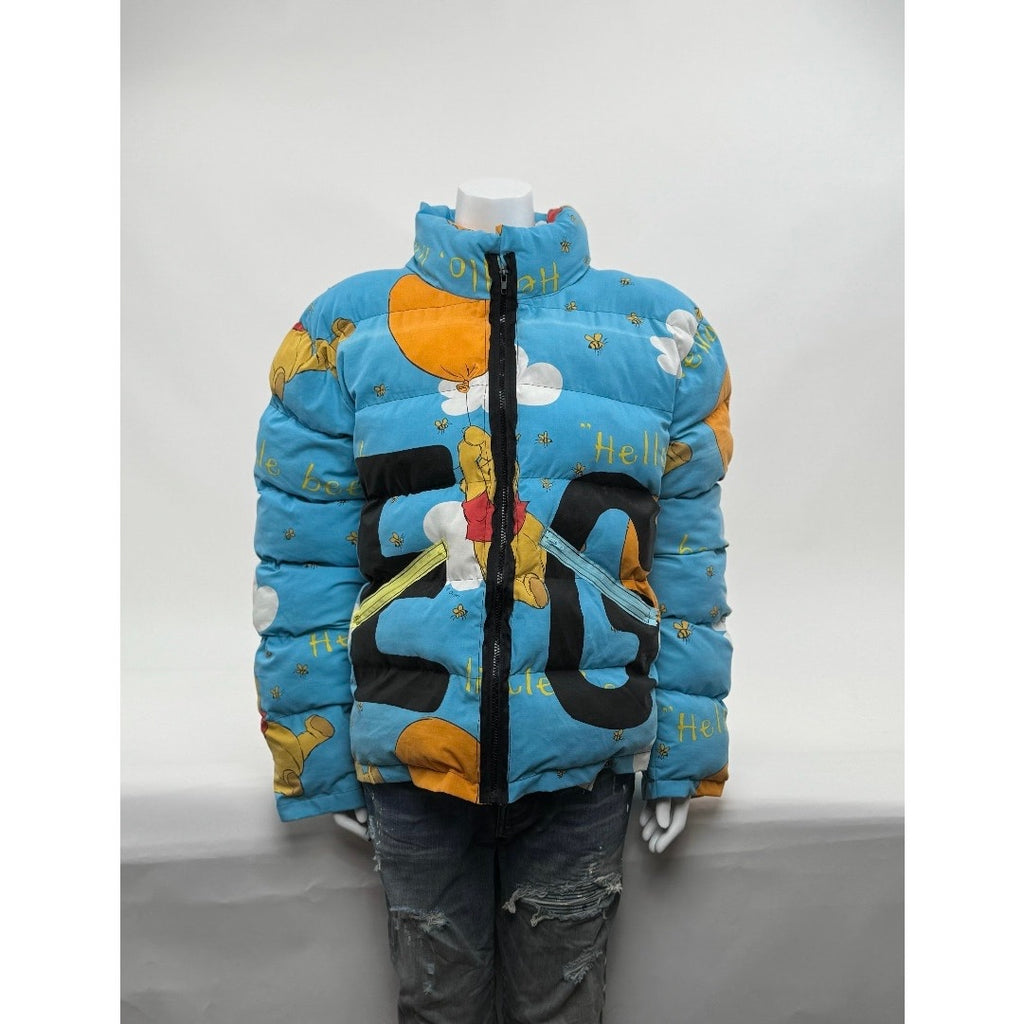 Unisex Adults Die.Go Studios Blue "Winnie The Pooh" Puffer Jacket One Size