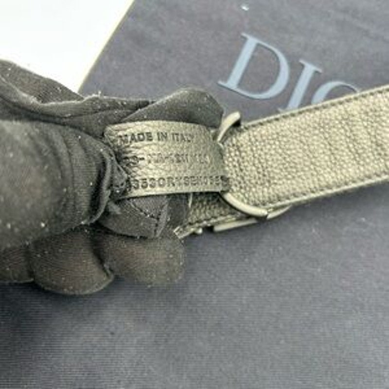 Men's Dior oblique jacquard reversible belt size 120 cm/46 inches made in Italy