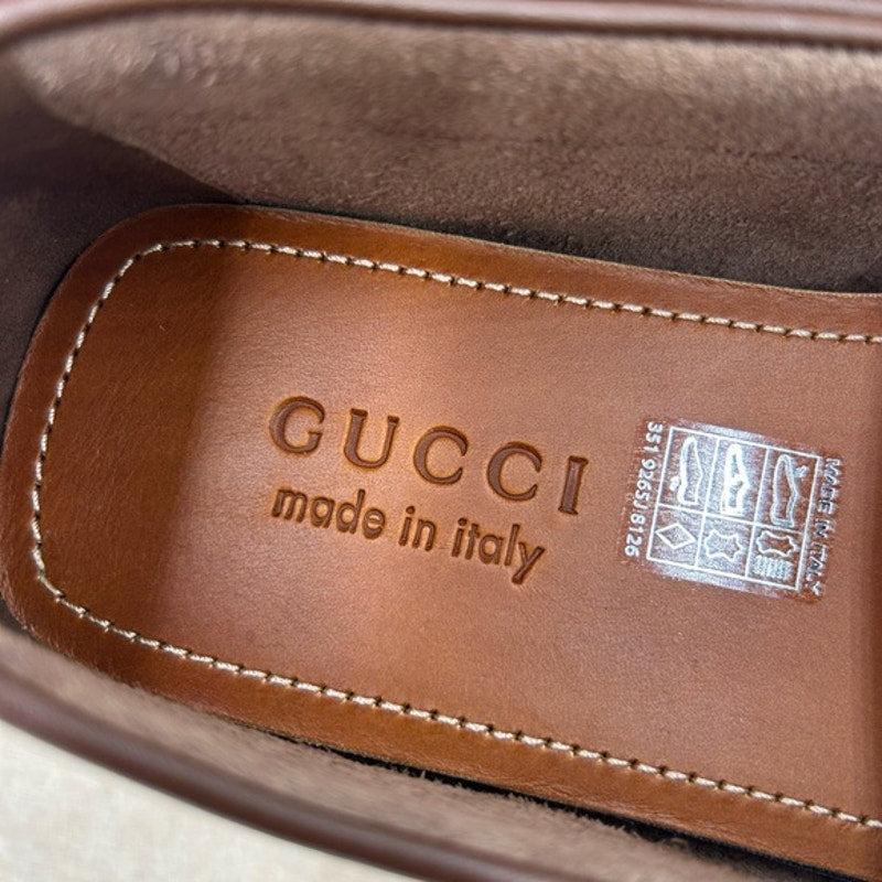 Men's Gucci interlocking G Supreme driver loafers size 9, made in Italy