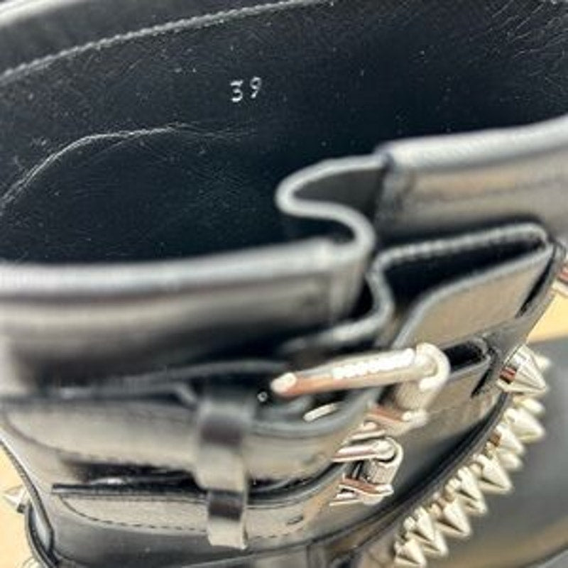 Christian Louboutin women's Dune bike spike Moto boots size 39 made in Italy