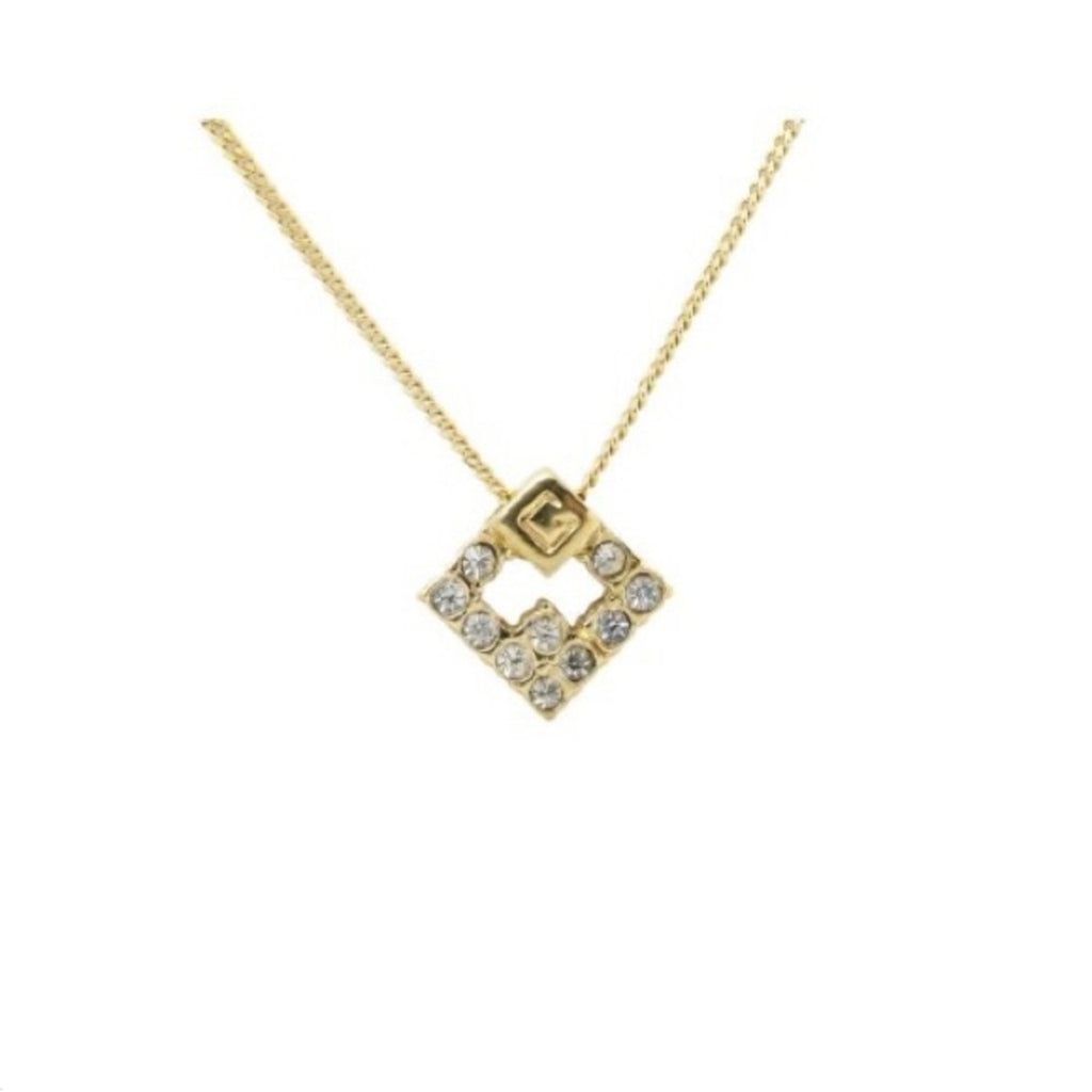 Givenchy Gold Rhinestone Necklace 0.55 × 16.14 × 0.55
