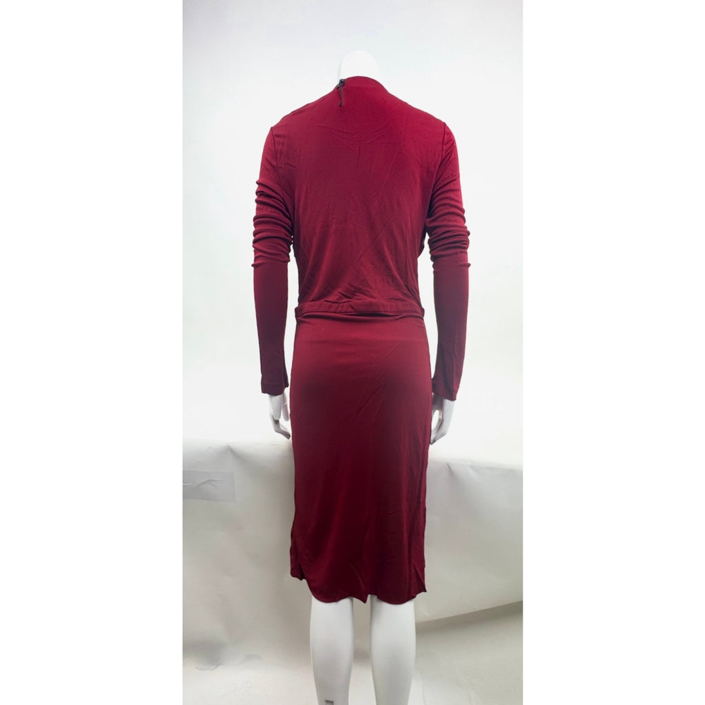 Gucci NWOT Red Gathered Dress Size XL Fits US 8/10 Made in Italy