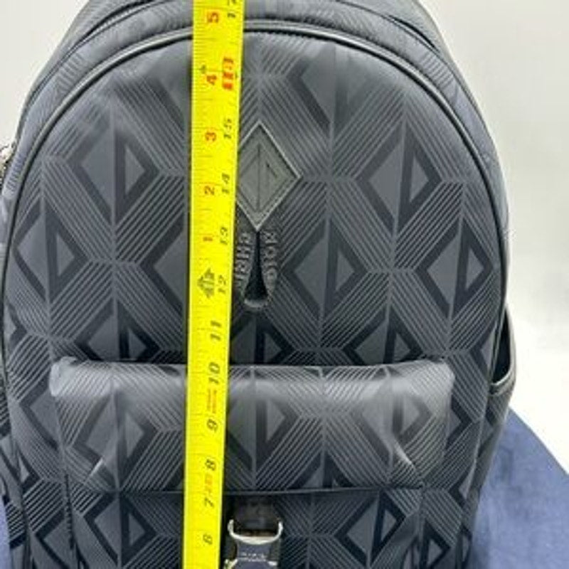 Dior Diamond dark black backpack made in Italy NWT