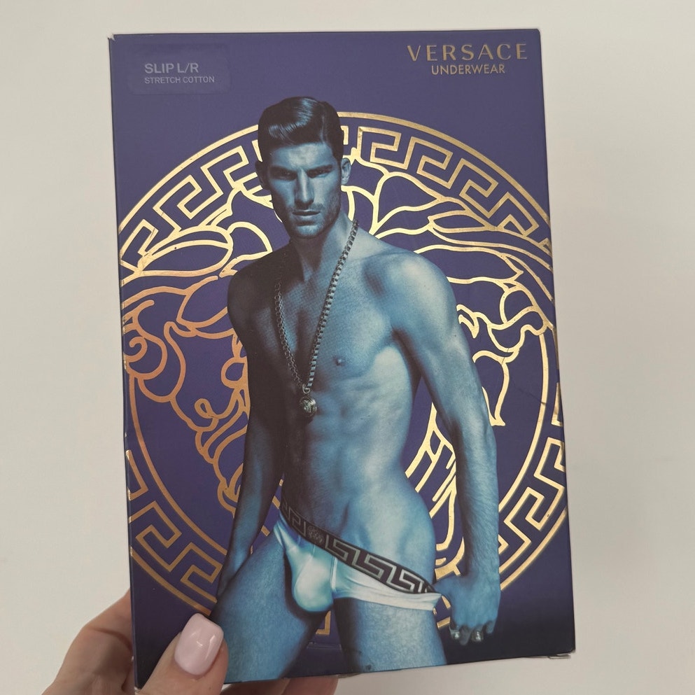 Men's Versace NIB Greca Low Rise Slip Stretch Cotton Boxer Briefs Shorts Size XL