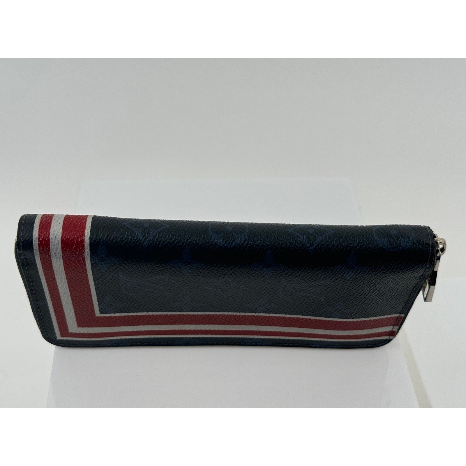 Louis Vuitton Rare Canvas Zippy Vertical Monogram Cobalt Stripe Long Wallet