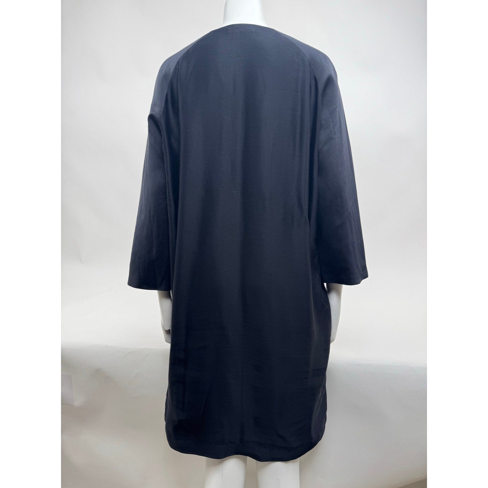 The Row Women's Black V-Neck Long Sleeve Sheath Dress Size M