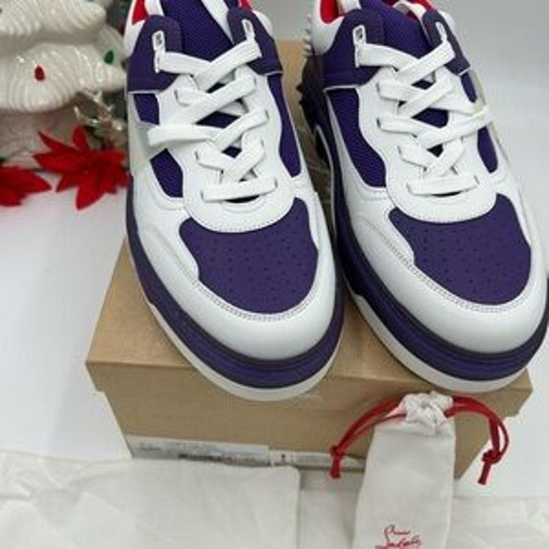 Christian Louboutin Mens Astroloubi, leather trimmed sneakers size 45