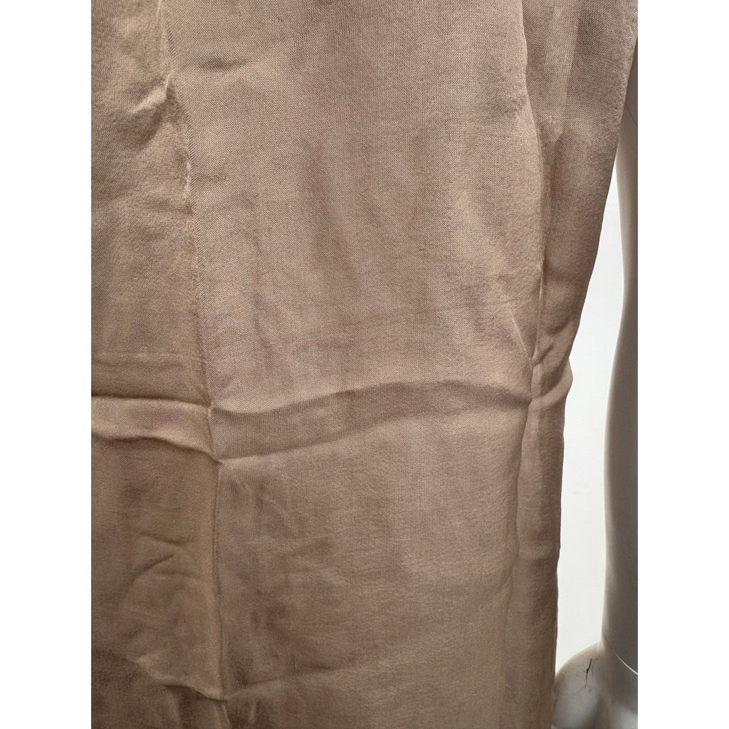 Schumacher Women's Beige Silk Top Size Medium Fits Like A Large