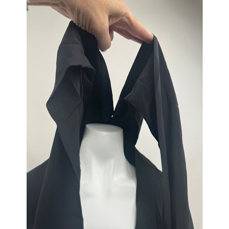 Barbara Bui NWT Black 100% Silk Necktie Designer Blouse Size 38 / US 6
