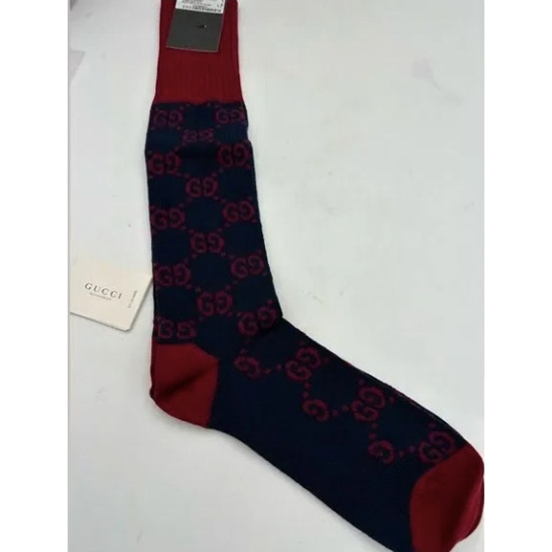 Men's Gucci interlocking G logo, socks, cotton blend size large made in Italy