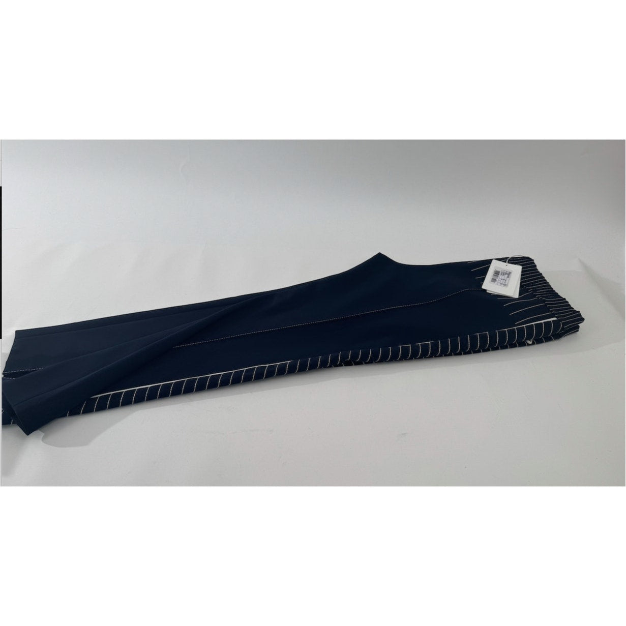 Women's Valentino Navy Blue & White NWT High Waist Drawstring Pants Size 44