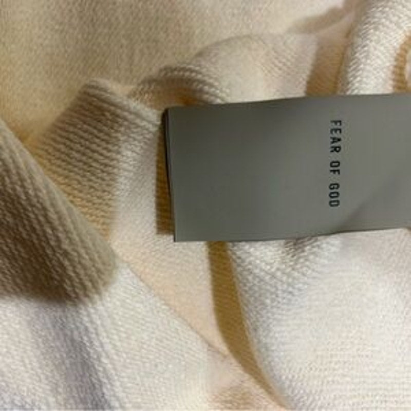 Men's Fear of God Cream French terry cotton Hoodie size XL