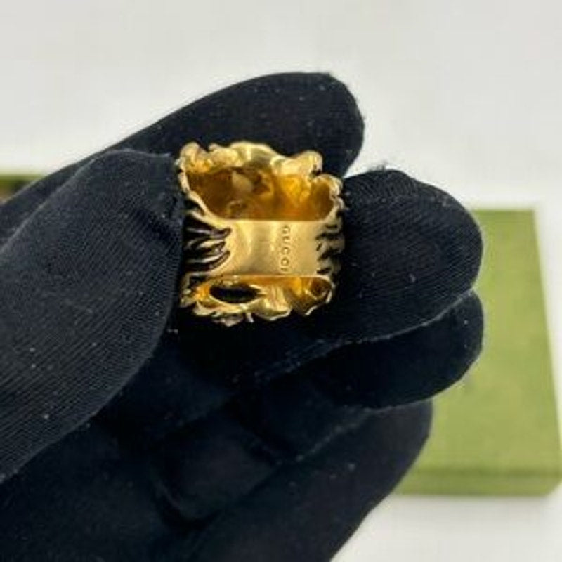 Unisex Gucci iconic Lionhead ring size 10 made in Italy
