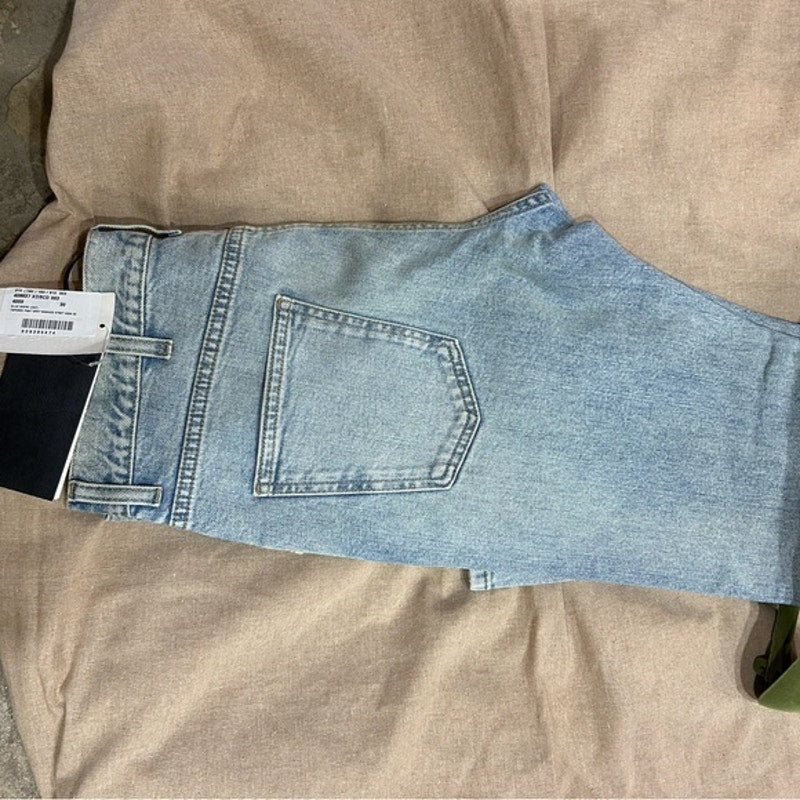 Gucci men's regular fit, Stone bleached denim jeans in light blue size 30 Italy