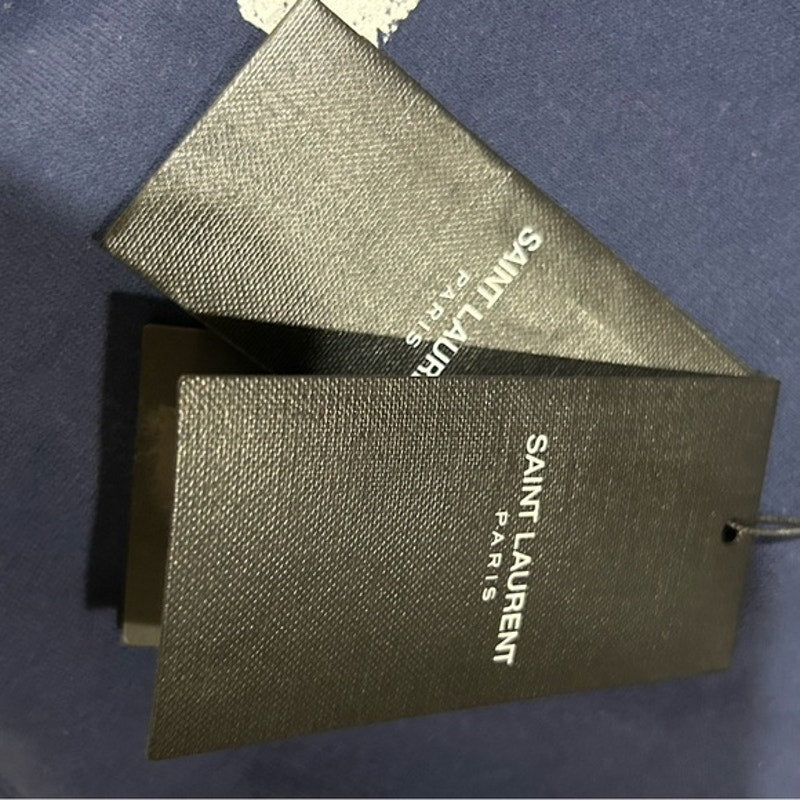 Men's Saint Laurent YSL vintage sweatshirt in faded, navy cotton size medium NWT