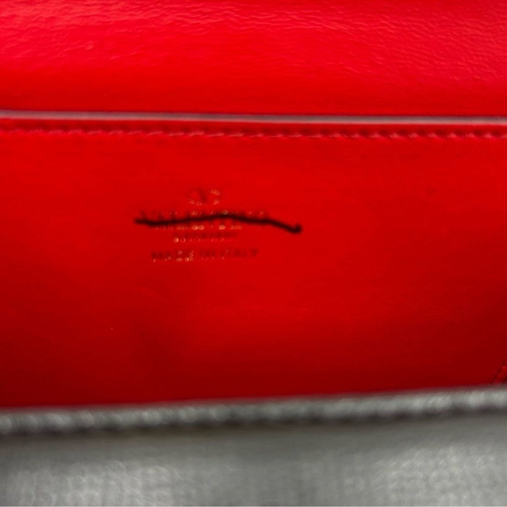 Women's Valentino Garavani gold Rockstud, leather shoulder bag made in Italy