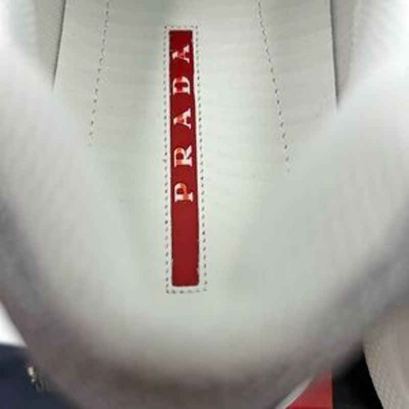 Men's Prada America's cup patent leather blue/white sneakers size 12 fits 13 US