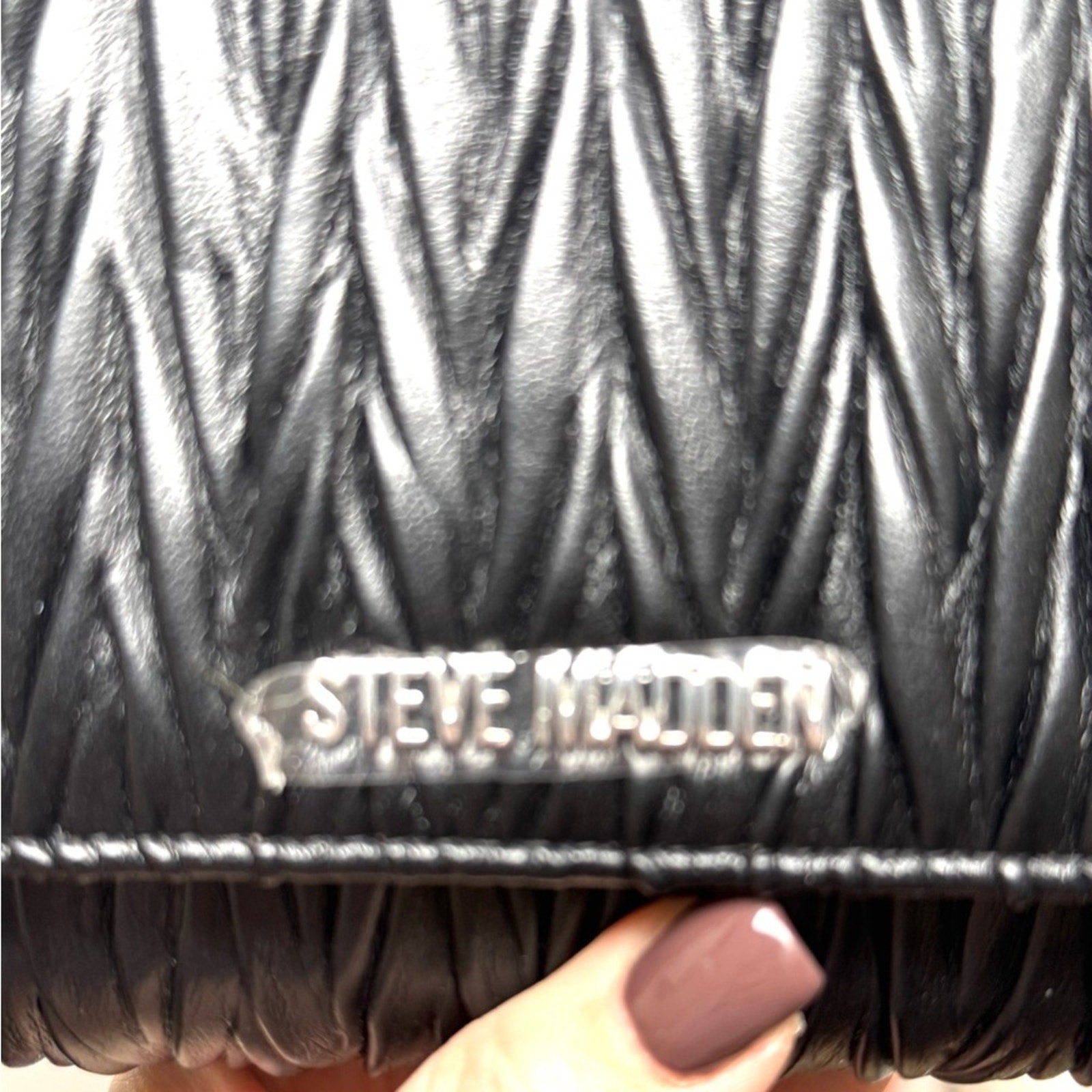 Steve Madden Black Matelasse bag