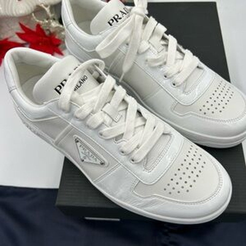 Men's Prada downtown leather sneakers size 7.5 fits 8.5 US made in Italy