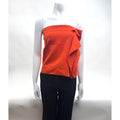 Lanvin NWOT Orange Draped Strapless Top FR 38 US 6