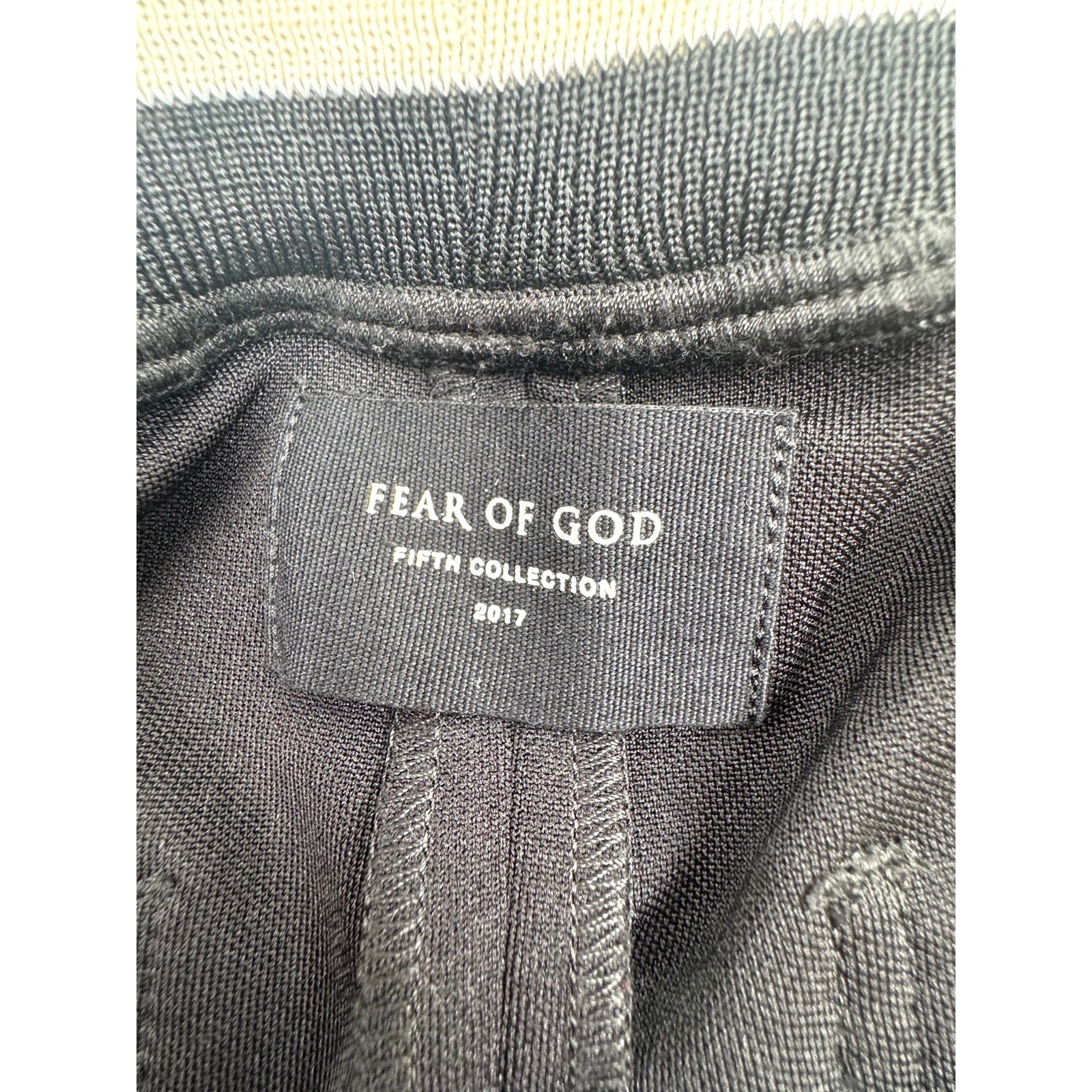 Men’s Fear of God Fifth Collection Black Track Pants – Size L – 2017