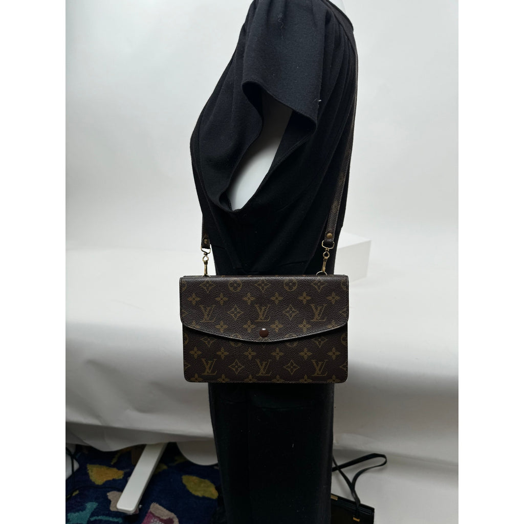 Louis Vuitton LV Monogram Pochette Double Rabat Thin Shoulder Bag