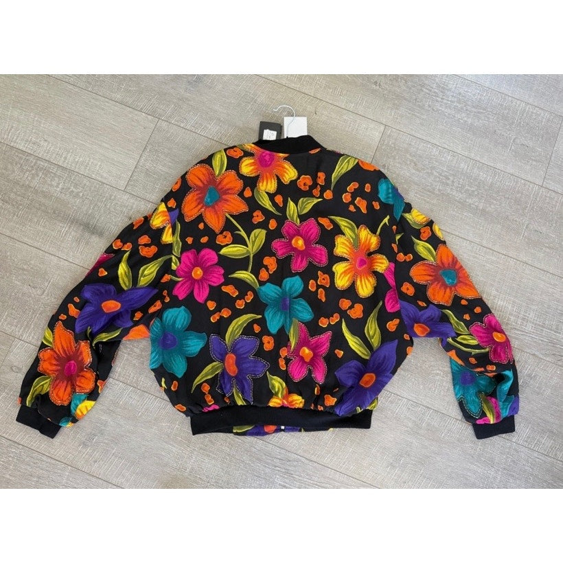 YSL Saint Laurent Teddy Floral Crepe Jacket NWT Size IT 48 - Retail $5800