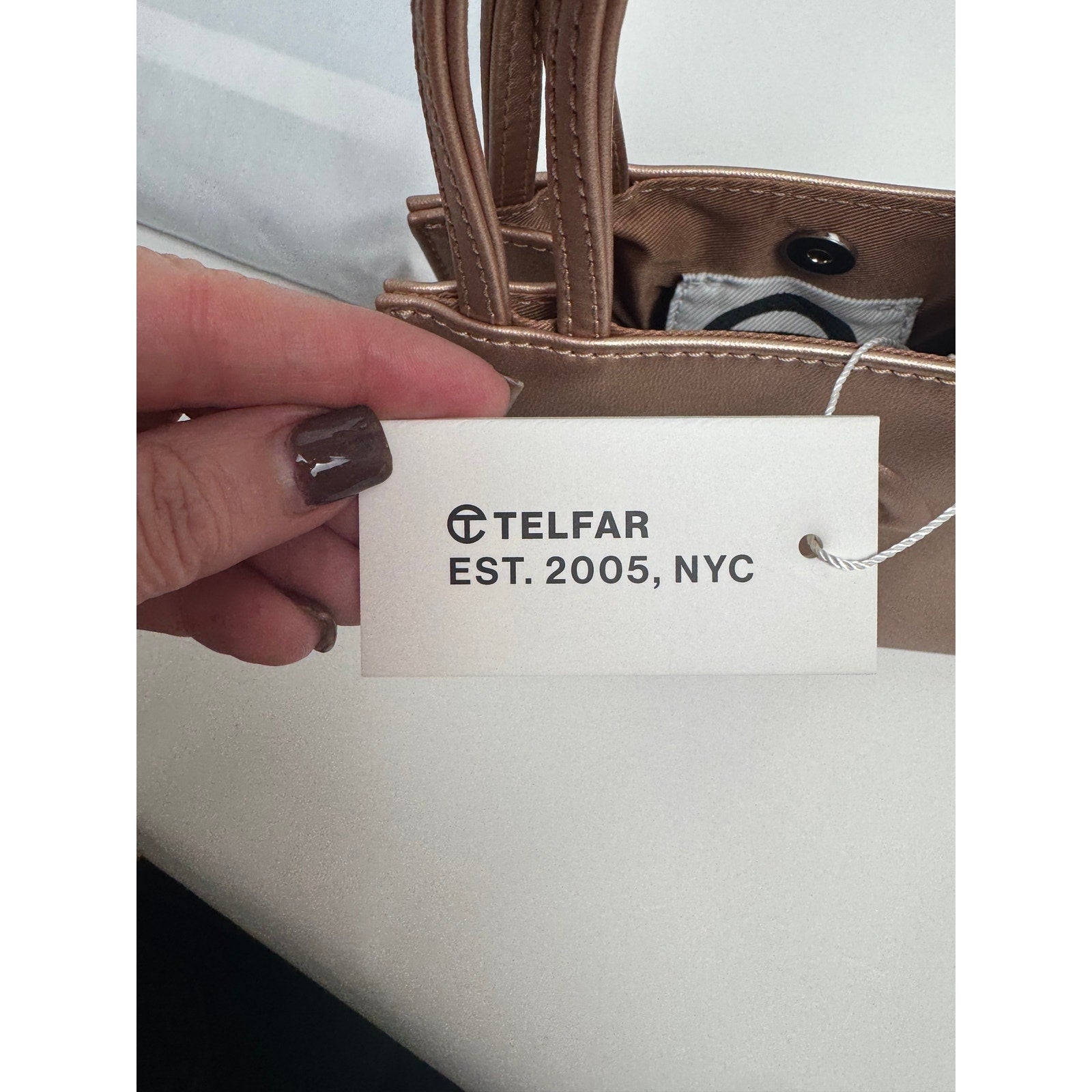 Telfar NWT Rose Gold Giftable Small Shopper Bag